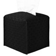 thumbnail image 1 of Zhuge Funda para caja de pañuelos, moderna y decorativa, de piel sintética, organizador de papel facial, dispensador para baño, mesitas de noche, escritorio y coche, color negro (S), 1 of 3