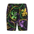 thumbnail image 3 of Picia Mardi Gras6 Pajama Shorts for Men, Men's Pajama Bottoms, Sleepwear,Short Pajama Pants-Large, 3 of 9