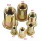 thumbnail image 2 of 10 unids / set tuercas de remache de acero al carbono M3 M4 M5 M6 M8 M10 Tipos de remache de cabeza plana de tamaño múltiple Tuercas de remache de nueces Inserte herramienta de remache, 2 of 4