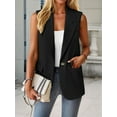 thumbnail image 4 of Women'S Summer Sleeveless Vest Tops Fashion Casual Work Office with Pockets Black S, 4 of 7