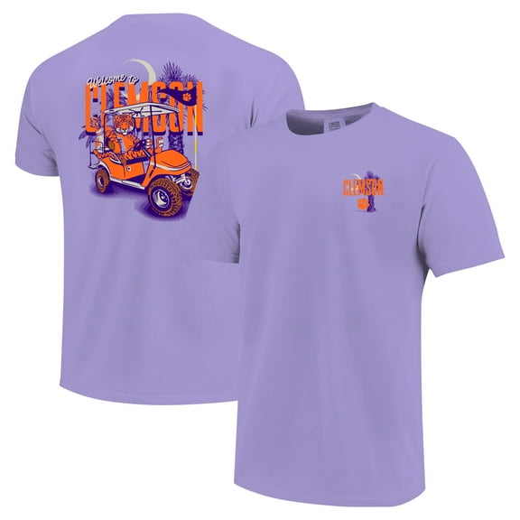 Youth Purple Clemson Tigers Hyperlocal Comfort Colors T-Shirt