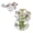 D, variant on Dserhfy Miniature Glass Flower Figurine, Small Hand Blown Faux Crystal Flower Bouquet in Vase with Butterfly/Bird/Bee Collectible Ornament