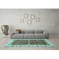 thumbnail image 3 of Ahgly Company Indoor Rectangle Oriental Light Blue Modern Area Rugs, 7' x 9', 3 of 4