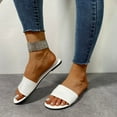 thumbnail image 5 of BONIXOOM White Sandals Woman Clearance Fall Slip-On Platform Casual Fashion Womens Shoes White Size 9.5-10, 5 of 7