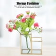 thumbnail image 2 of Fugacal Glass Storage Box,Glass Storage Container Garden Polygonal Column Golden Brass Bar Welding Flower Room Box,Storage Container, 2 of 8
