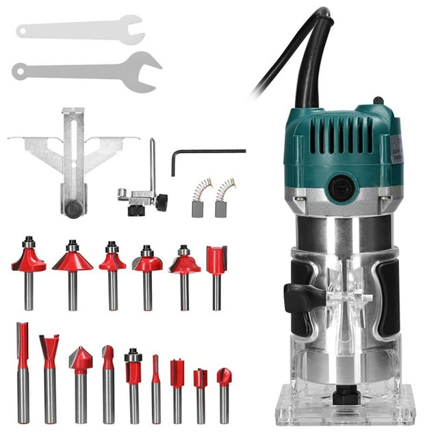 Electric Wood Router Trimmer Woodworking Milling Engraving Slotting Cutter Machine Electric Trimmer Wood Edge US Plug