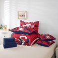 thumbnail image 5 of Baseball Comforter Set Twin Size 7 Piece Bed in A Bag Baseball Player Bedding Set Teens Super Soft All Season for Bedroom,Sports Reversible Bed Sets,Boston, 5 of 5