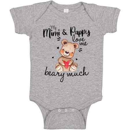 

My Mimi And Pappy Love Me Beary Much Baby Bodysuit One Piece Or Toddler Shirt Mimi & Pappy Baby Clothes