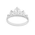 thumbnail image 5 of AFFY Simulated Multi Stone Mulan Princess Style Engagement Crown Ring In 14k White Gold Over Silver-11.5, 5 of 6
