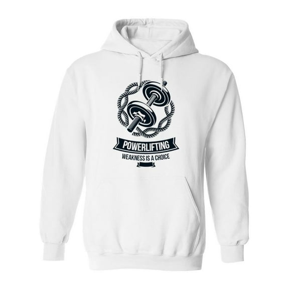 Powerlifting Quote Hoodie Men -Image by Shutterstock, Male Small