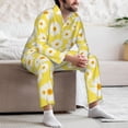 thumbnail image 7 of Salouo Daisies Flowers Print Button-Front Long Sleeve Pajama Set for Men, Soft 2Pjs Men's Long Sleeve Sleepwear-XX-Large, 7 of 7