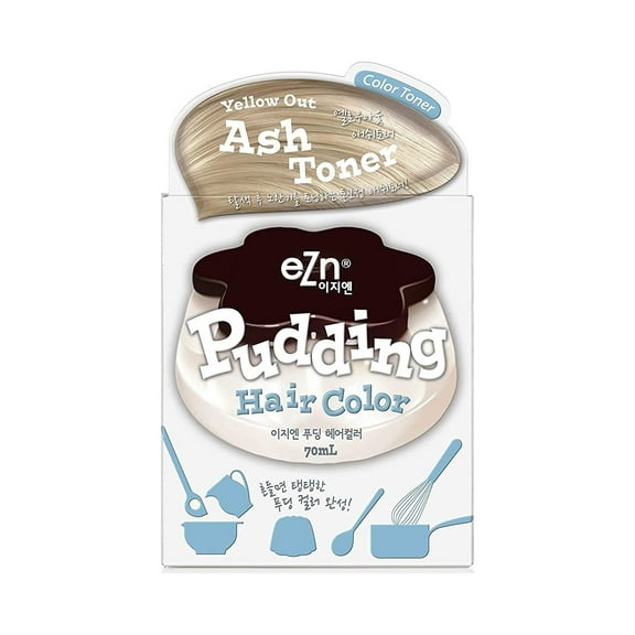 eZn Pudding Hair Dye Ammonia Free Permanent Hair Color Ash Toner Self Hair Dye DIY Kit Made in Korea Beauty