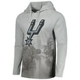 thumbnail image 2 of Men's Stadium Essentials Heather Gray San Antonio Spurs Atrium Raglan Long Sleeve Hoodie T-Shirt, 2 of 3