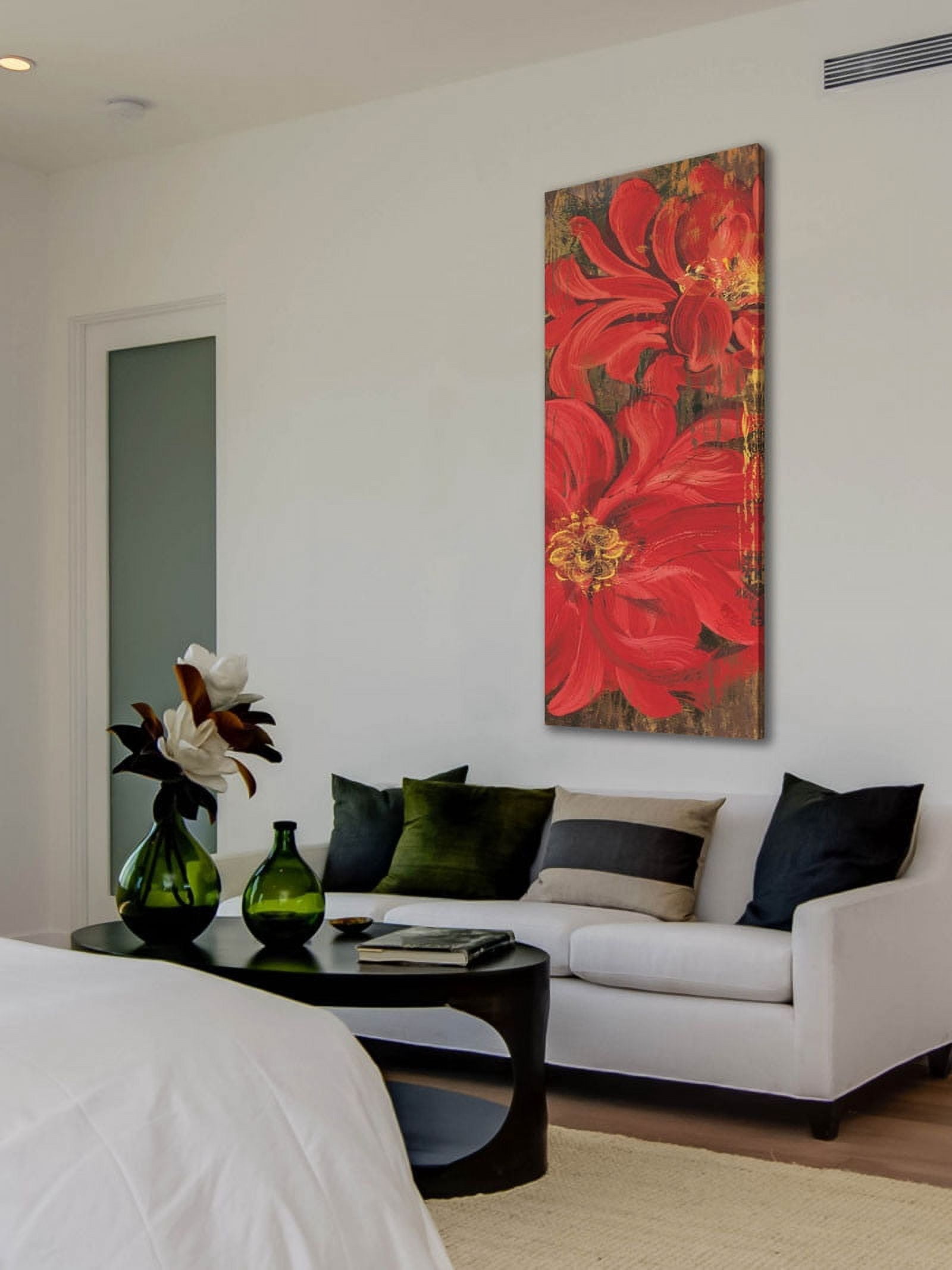 Marmont Hill "Floral Frenzy Red II" Painting Print on Canvas