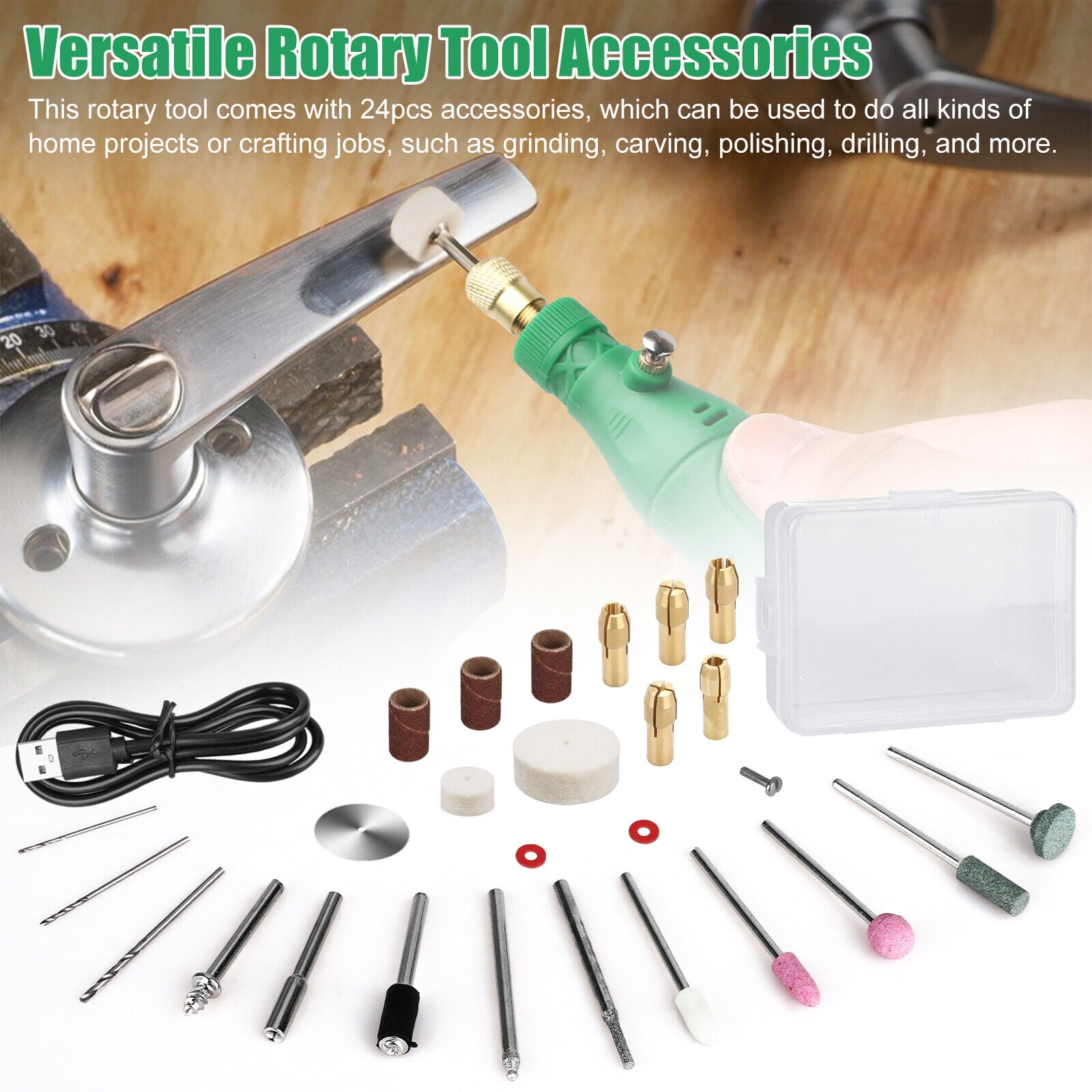 Rotary Tool Kit 5 Speed Cordless Rotary Tool Mini Grinder Rotary Tool Polishing Drill Kit