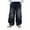 Black, variant on Boys Baggy Cargo Jeans, Elastic Waistband Multiple Pockets, Wide Leg Denim Trousers for Active Kids Age 6-13