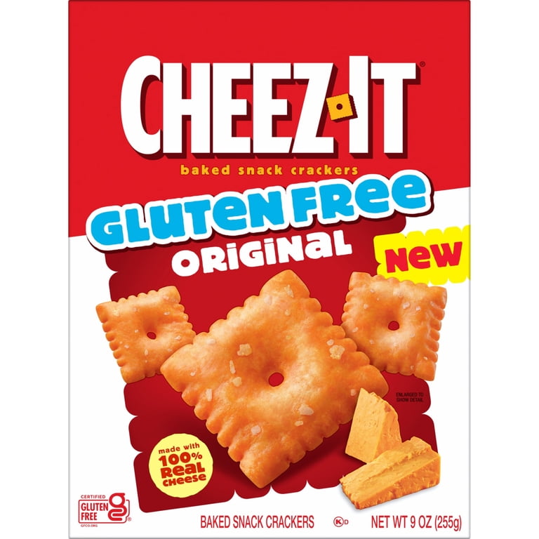 Cheez-It Original Gluten-Free Baked Snack Crackers, Gluten Free, 9 oz