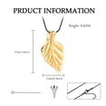 thumbnail image 5 of Leaves Urn Pendant Necklace for Ashes Stainless Steel Memorial Jewelry Urn Necklace for Women Men Cremation Jewelry, 5 of 5