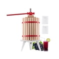thumbnail image 1 of VEVOR Prensa de vino de frutas Prensa manual para hacer vino Cesta de madera de 4,75 galones/18 l, 1 of 9