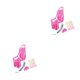 thumbnail image 1 of Vogacara Asiento de muñeca Regalos para niños con calcomanías de bricolaje Decoración de bicicletas para niños para niñas Rosa 2piezas, 1 of 4