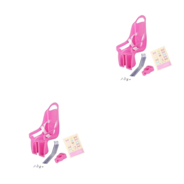 Vogacara Asiento de muñeca Regalos para niños con calcomanías de bricolaje Decoración de bicicletas para niños para niñas Rosa 2piezas