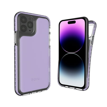 iHome Silicone Velo Case for iPhone 14 Pro/ 14/ 13 Pro (Lavender)