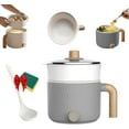 thumbnail image 1 of Personal Ramen Cooker, Electric Pot for Ramen, Portable Multifunctional Non-stick Electric Pot, Compact Fast-Heating Mini Noodle Cooker for Quick Meals, Dorms, Offices, Travel & Kitchens (B-Gray), 1 of 8