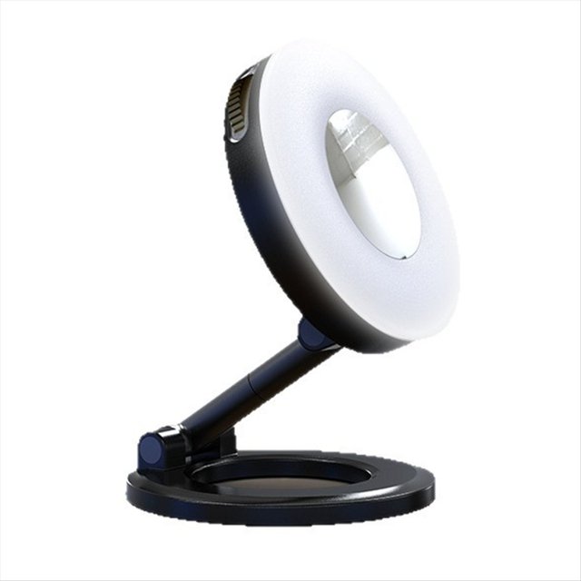 Soporte Magnético Portátil Plegable 2 en 1 para Teléfono con Luz de Relleno Recargable para Viajes, Escritorio, Selfies, Videos y Maquillaje A