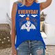 thumbnail image 2 of Camiseta sin mangas de Halloween para mujer, camiseta sin mangas con estampado gráfico divertido de playa de verano para adultos, blusa Fridja  gh1123, 2 of 6