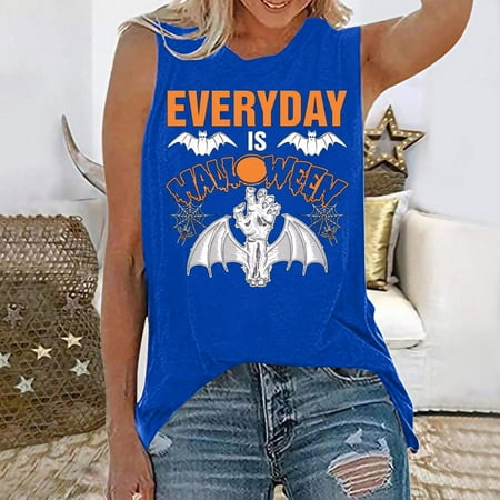 

OKBOP Long Sleeve Scrub Tops Women Halloween Tank Adult Summer Beach Funny Print Graphic Tanks Vest Satin Blouses for Women Denim Shirt Women