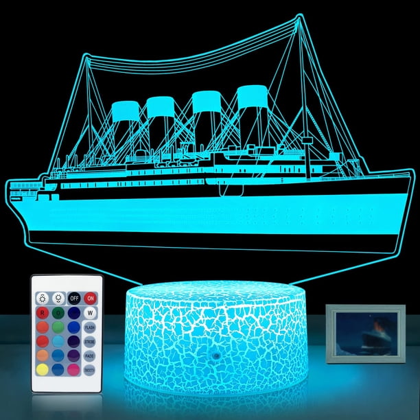Lámpara YAOMYLT Titanic Luz Nocturna 16 Colores USB Batería