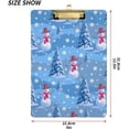 thumbnail image 3 of FMSHPON Christmas Snowman Xmas Tree Falling Snowflake Clipboard Hardboard Wood Nursing Clip Board and Pull for Standard A4 Letter 13x9 inches, 3 of 5