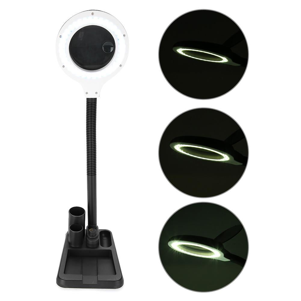 WALFRONT Magnifying Glass Table Lamp With 5X 10X Magnifier ...
