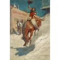 thumbnail image 3 of Wyeth, N.C. 11x14 Black Modern Framed Museum Art Print Titled - Bronco Buster, 3 of 5