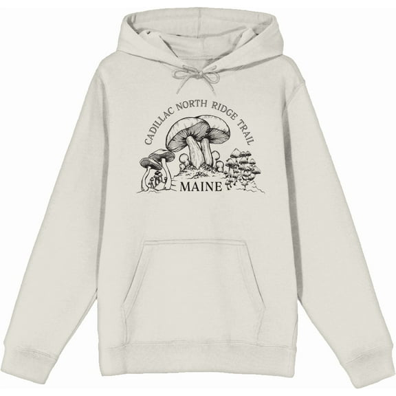 Cadillac North Ridge Trail Maine Adult Sand Long Sleeve Hoodie-Medium