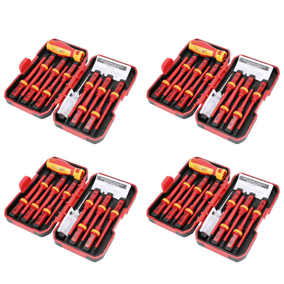 52 Pcs VDE Insulated Screwdriver Set -V High Voltage 1000V Magnetic Slotted Torx Screwdriver