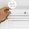 thumbnail image 3 of 26-27 10pcs Clear Plastic Hold Down Brackets for 2 Inch Horizontal Blinds Window Shades, 3 of 5