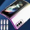 thumbnail image 5 of Samsung Z Fold3 Case 2021, Dteck Light Weight Gradient Crystal Clear Case Folding Cover for Samsung Galaxy Z Fold 3 5G,Pink/Gold, 5 of 5