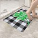 thumbnail image 4 of Uuiauoio Quick Dry Bath Mat for Bathroom,Super Absorbent Happy St. Patrick's Day Bath Rug Non-Slip Rubber Backing,Machine Washable Bathroom Floor Mat for Shower, Tub, Sink Area Green Clover 16x24, 4 of 6