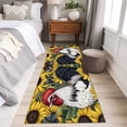 thumbnail image 4 of 2'x6' Rug Runners for Hallways Kitchen, Yellow Sunflower Rooster Non Slip Entryway Beside Floor Carpet Runner, Farmhouse Vintage Rooster Washable Laundry Room Bedroom Throw Rugs Mat for Family Pet, 4 of 8