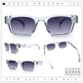 thumbnail image 2 of Gentlemanly Hipster Narrow Rectangle Horn Rim Mens Plastic Sunglasses Slate - Smoke, 2 of 8