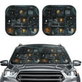 thumbnail image 2 of Windshield Sun Shade, Halloween Scary Dollhouse C Foldable Car Sun Shade Windshield for Front, 2 Pieces, 2 of 7