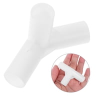 HOOWIFFY 20Pcs White Plastic Pipe Fittings Connectors Plumbing Accessories for Home and Garden