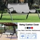 thumbnail image 3 of Cubierta de Asiento de Columpio Cubierta de Silla Cubierta de Columpio de Patio Cubierta de protección de Hamaca de Repuesto para Silla de Columpio de 3 Asientos al Aire Libre(Gris) Amonsee NO, 3 of 6