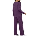 thumbnail image 3 of Fnooota Outfit Sets for Women, Casual Long Sleeve 2 Piece Tops and Pants Sets Gray Size L, 3 of 7