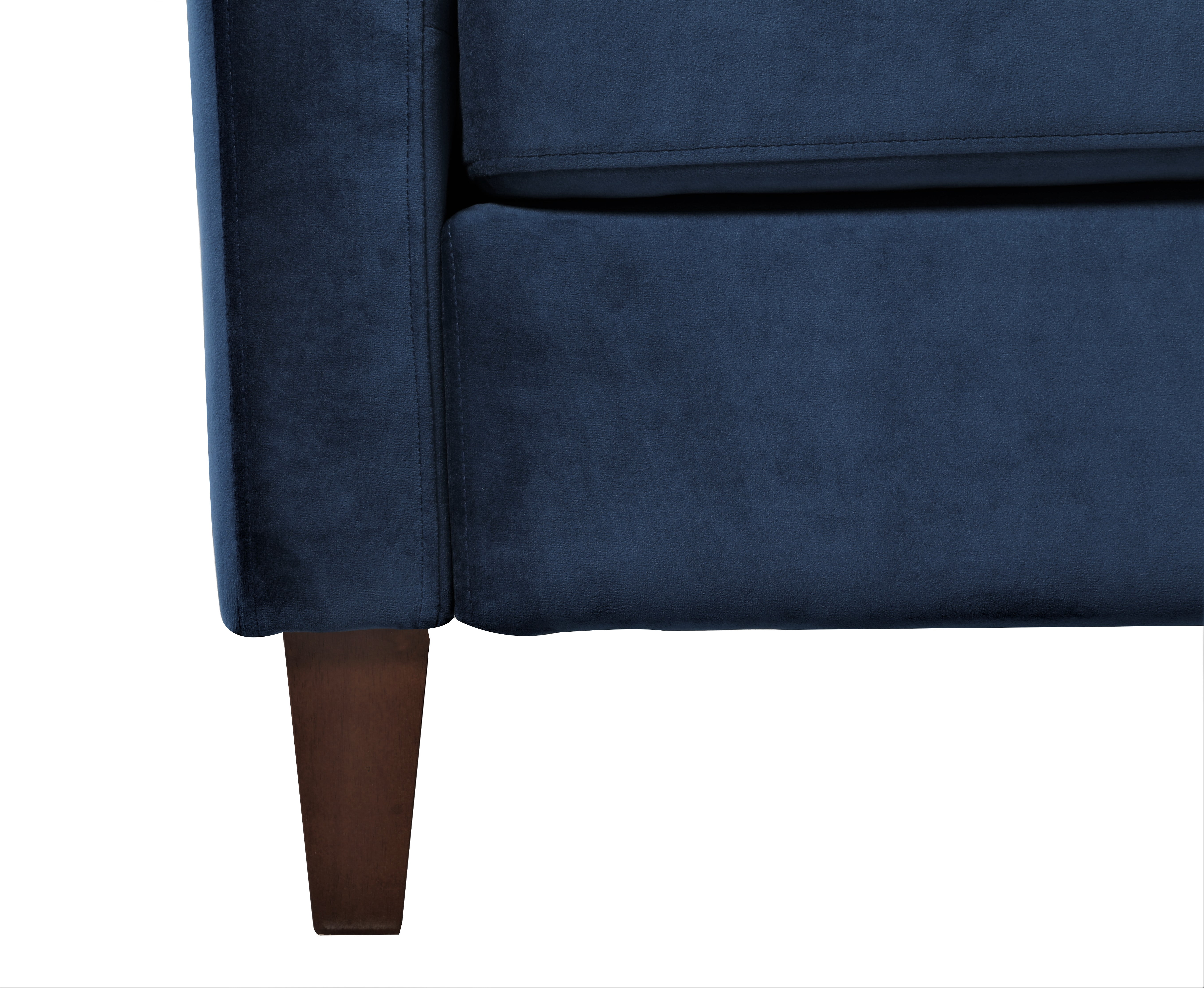 Uspridefurniture Lisette 56.7'' Velvet Square Arm Loveseat, Blue