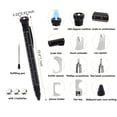 thumbnail image 3 of 12-in-1 Multifunctional Steel & Metal Tool Pen with 360° Rotatable LED Light, Pressure Reducer, Massager, Ruler, Bottle Opener, Phillips Screwdriver, Phone Holder & Hex Wrench – Compact 11x158mm, 3 of 6