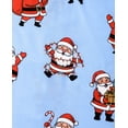 thumbnail image 7 of PatPat Christmas Pajamas Family Matching One Piece Long Sleeve Cute Santa Prints Infant Romer Holiday Sleepwear with Socks, Blue, 9-12M, 7 of 7
