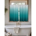 thumbnail image 4 of Teal Ombre 2 Panel Kitchen Curtains for Windows, Contemporary Gradient Abstract Art Bathroom Privacy Curtain, Home Décor Window Treatment for Bedroom/Living Room 55"x45", 4 of 6