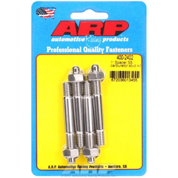 ARP 4002402 1 In. Spacer- Stainless Steel- Hex Carburetor Stud Kit